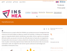 Tablet Screenshot of handisciences.inshea.fr